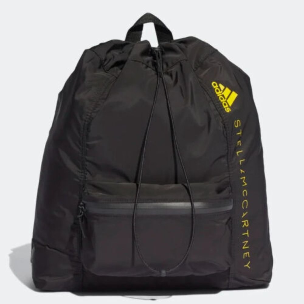 Adidas by Stella Mccartney Black / Black / Yellow Gym Sack  Women's HG8640 NWT